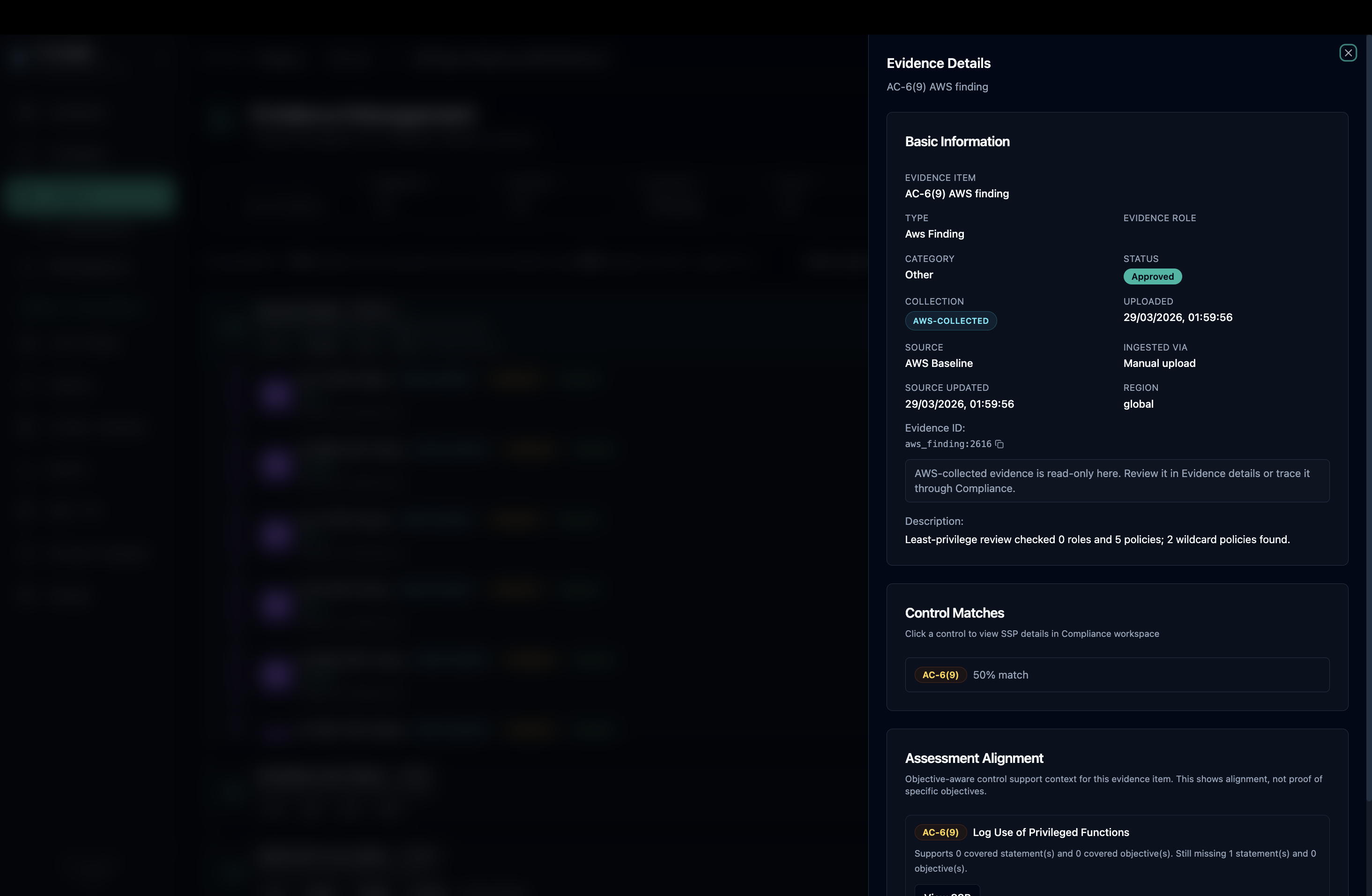 ProTecht Evidence Detail